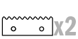 PAR DE CUCHILLAS PARA JUNTAS PARALELAS DE RADIO (49.6X12X1.5)