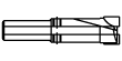 HM-SENKER MIT ZYLINDERSCHAFT 45° Z2 S=8X25  D=3/12 RE